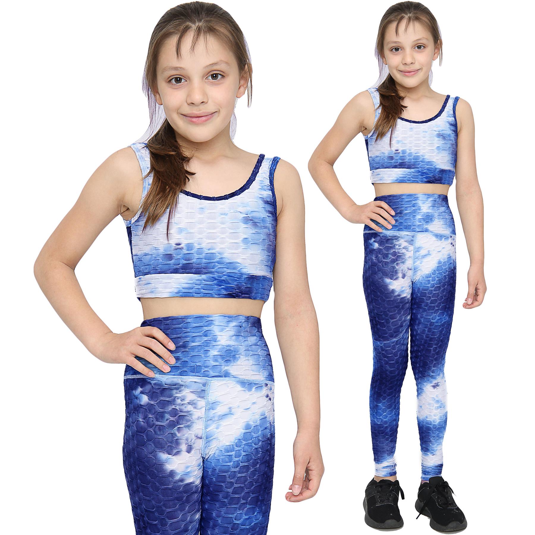 Girls Honeycomb Vest & Legging Summer Yoga Set