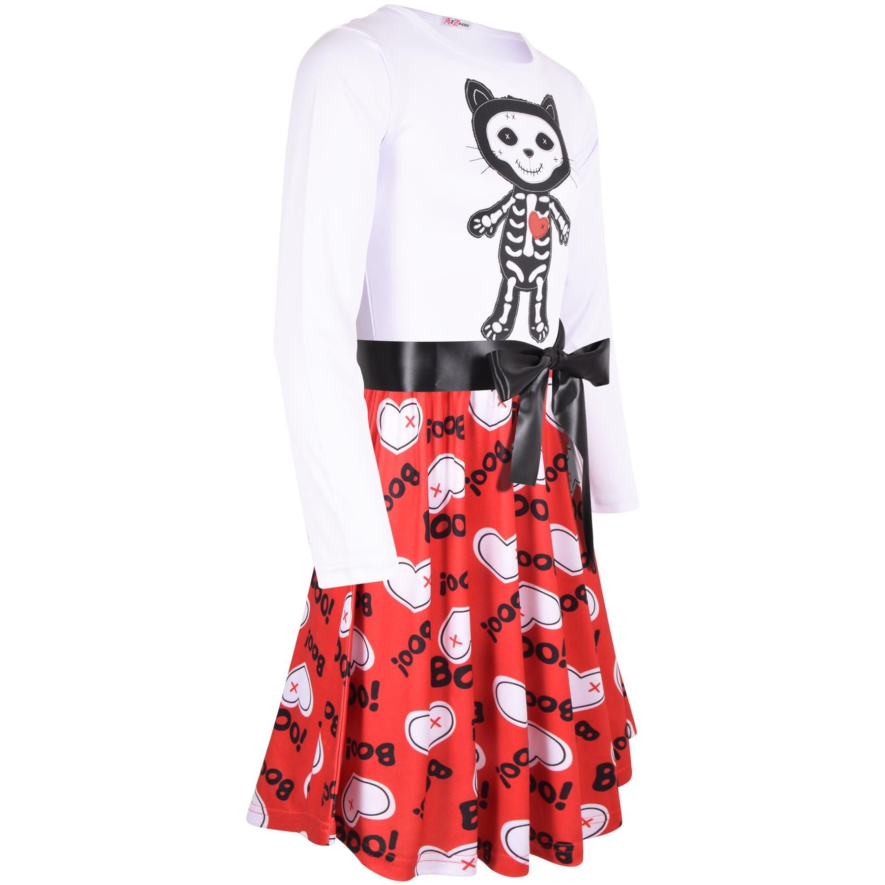 Kids Girls Halloween Skater Dress Xmas Party Dresses