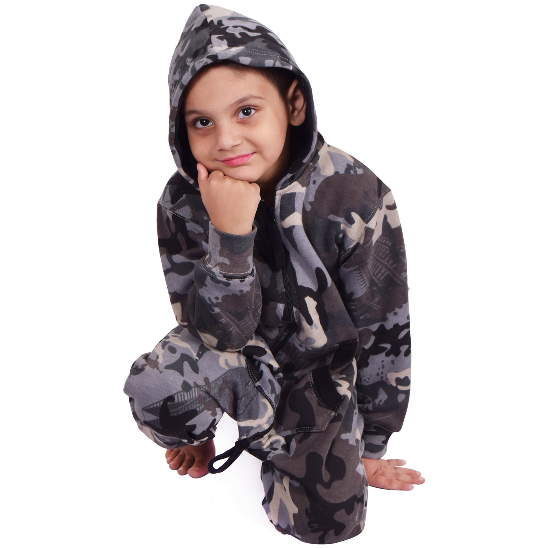 Girls Boys Fleece Pyjamas Sleepsuit Onesie - Kids Clothing Store