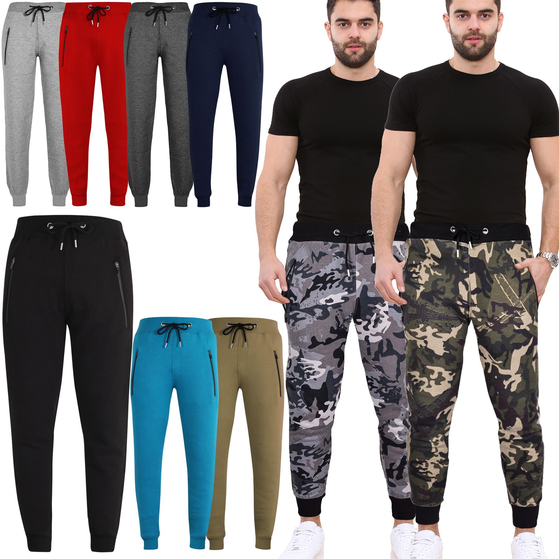 Mens Fleece Jogging Bottoms Joggers Exercise Trousers