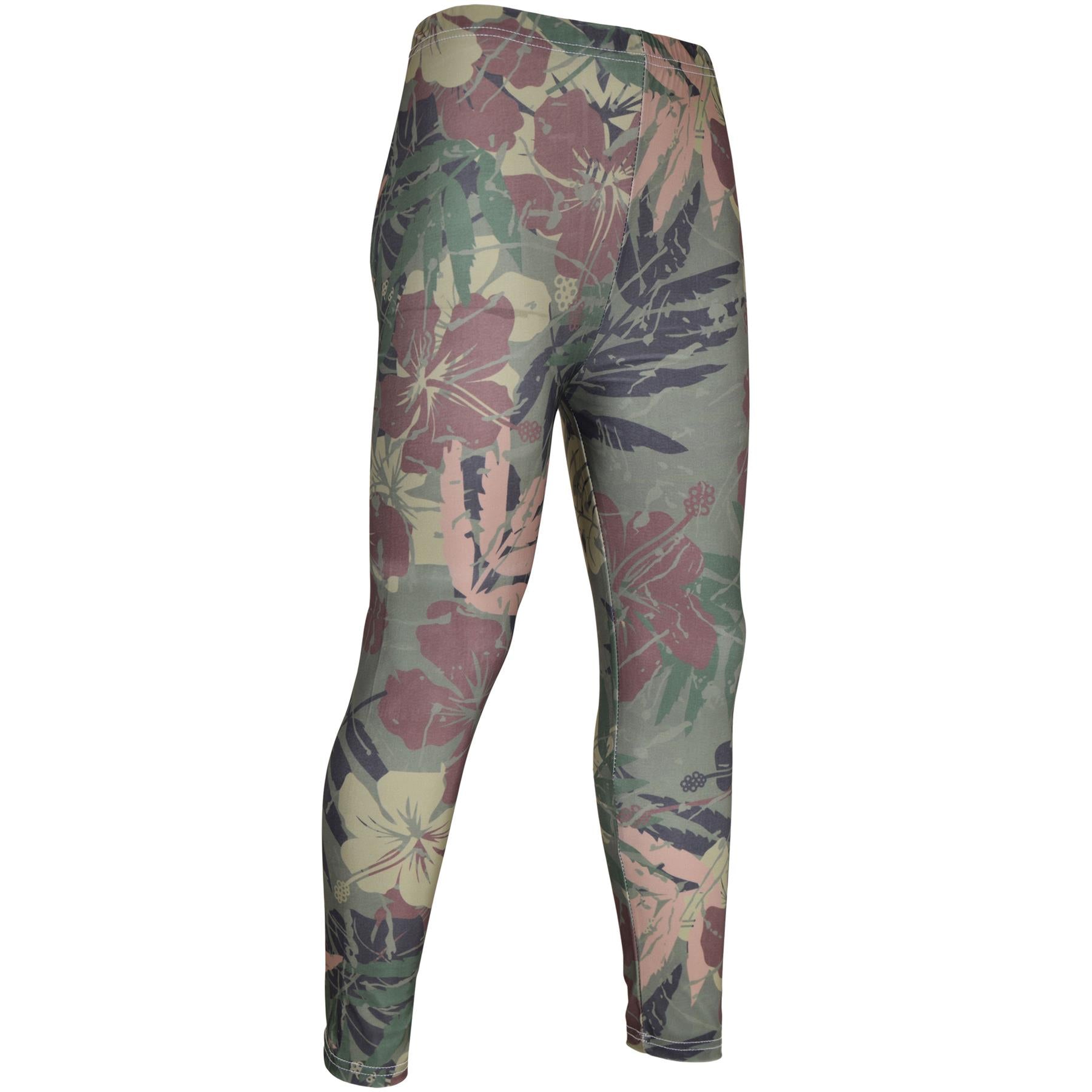 Kids Girls Camo Leaf Print Leggings