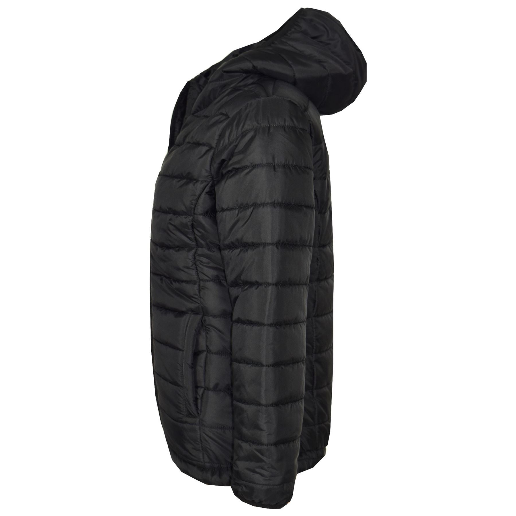 Kids Jackets Thick Black Boys Hooded Padded Puffer