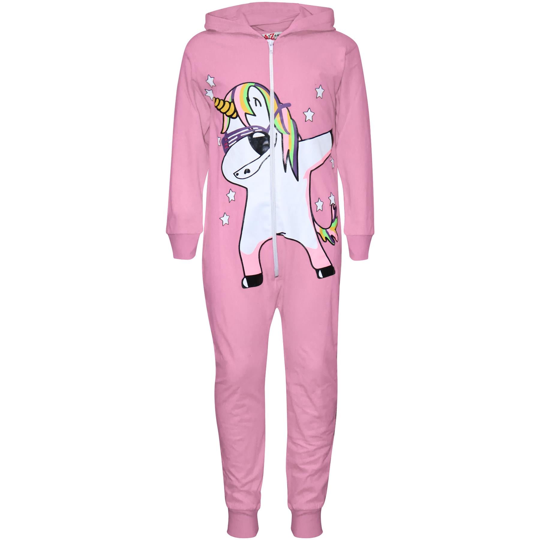 Kids Girls 100% Cotton Dabbing Unicorn One Piece Onesie