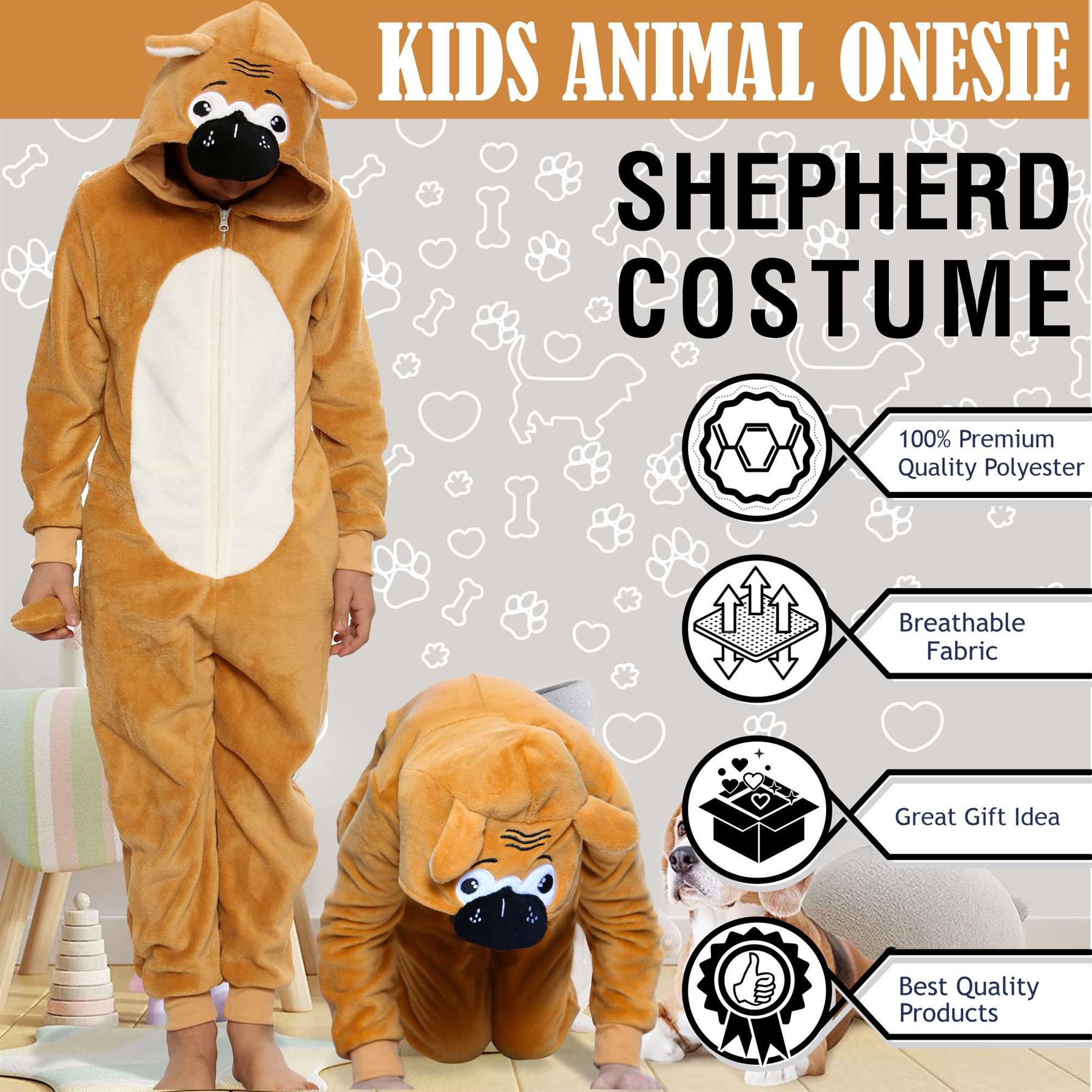 A2Z Onesie One Piece Kids Animal Pyjamas Shepherd World Book Day Costume - Kids Clothing Store