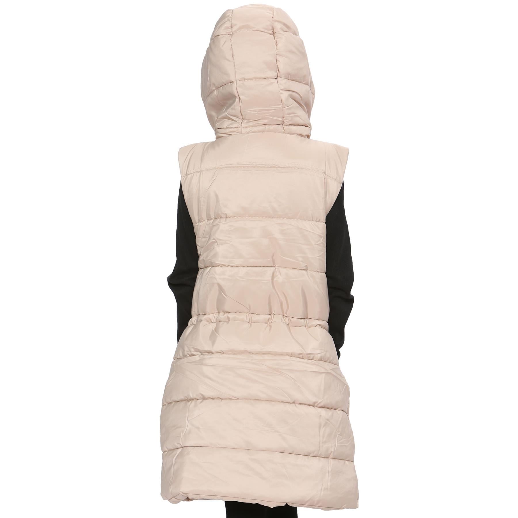 Kids Girls Oversized Gilet Long Line Style Jacket