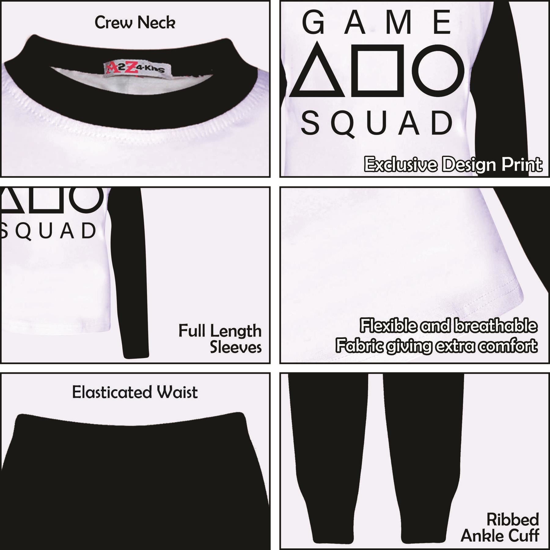 Kids Girls Boys Game Squad Print Pyjamas Set - Kids Clothing Store