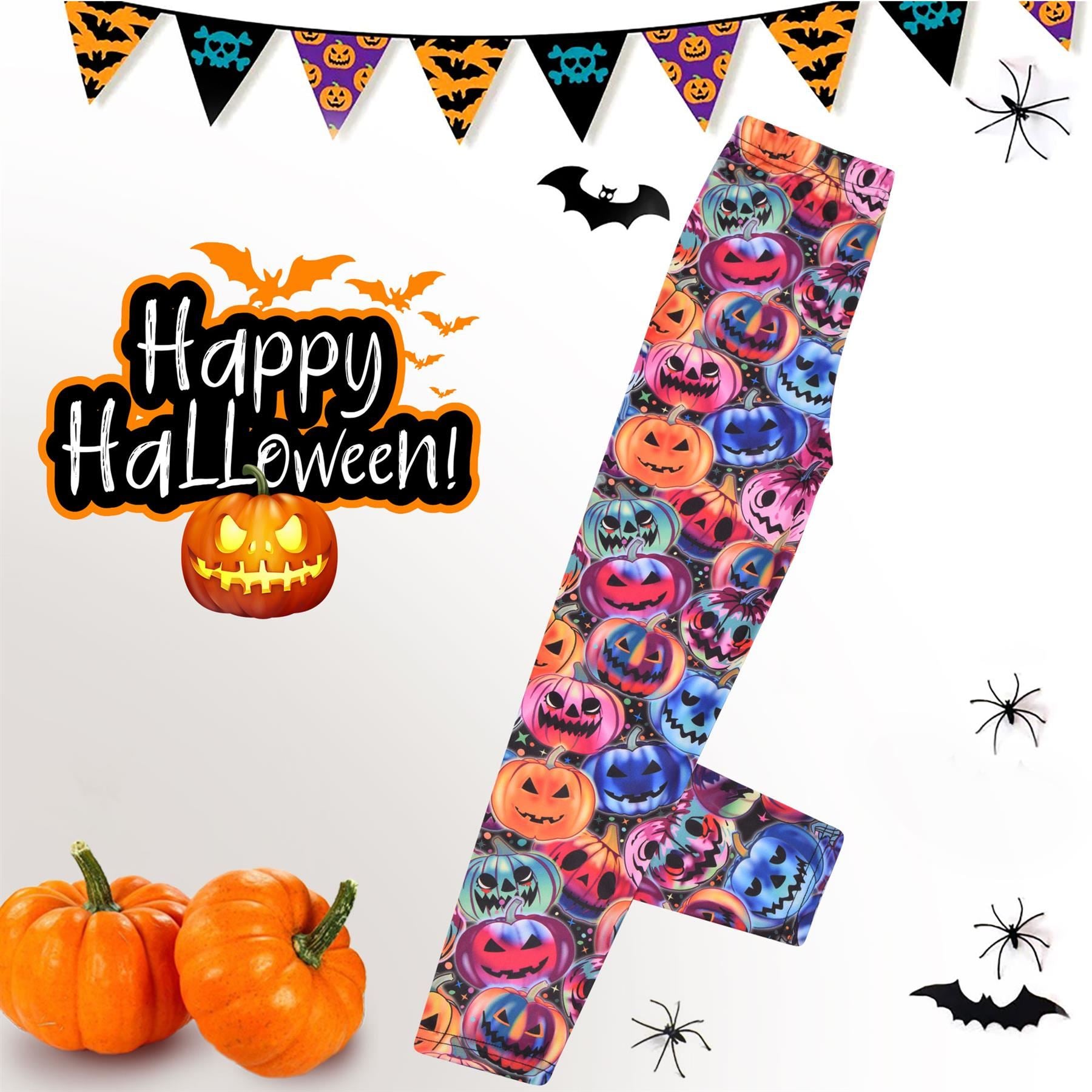 Girls Spider Web Skull Print Halloween Legging