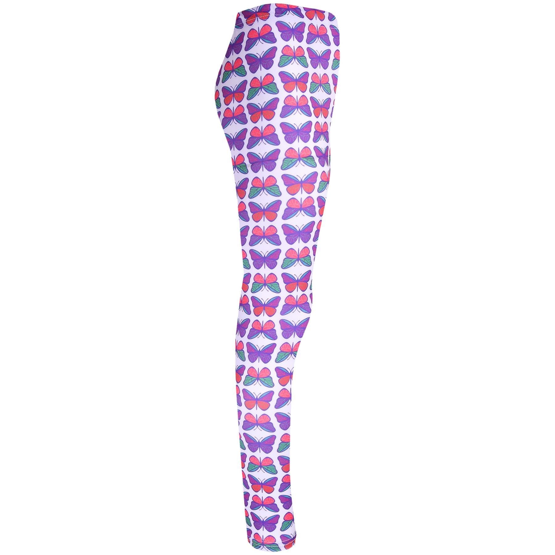 Kids Girls Butterflies Print Soft Stretchy Summer Leggings