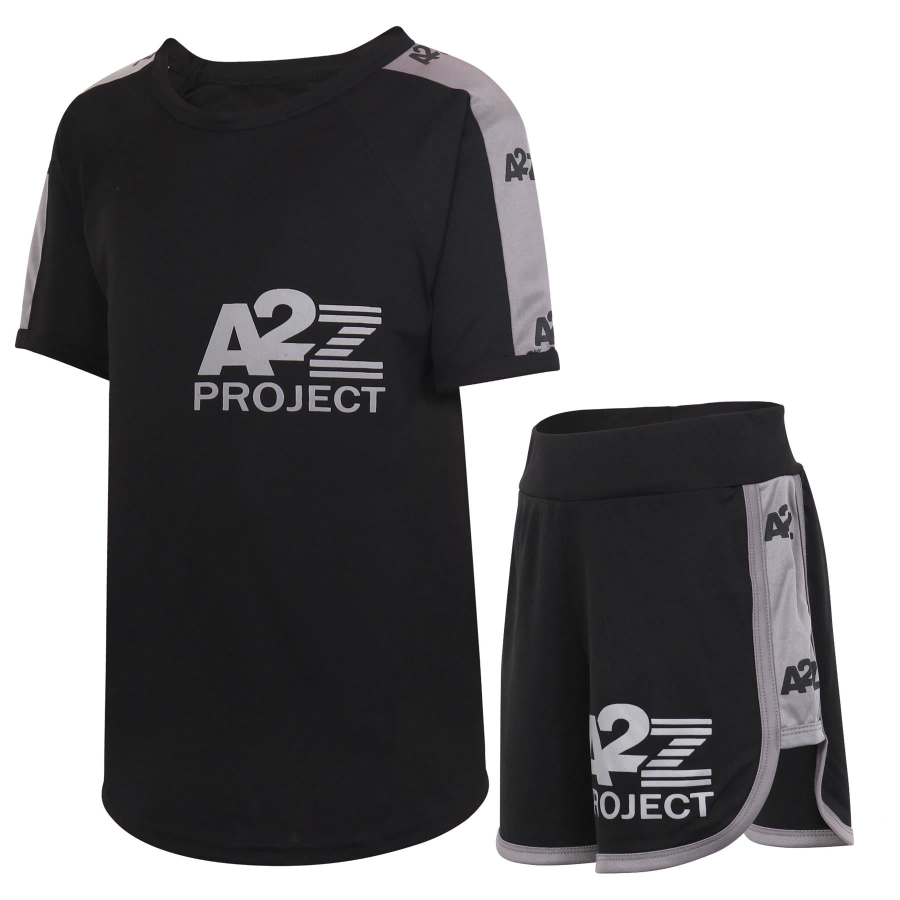 A2Z 4 Kids Girls Boys T-shirt Shorts Set Short Sleeve Raglan Style 2 Piece Sets