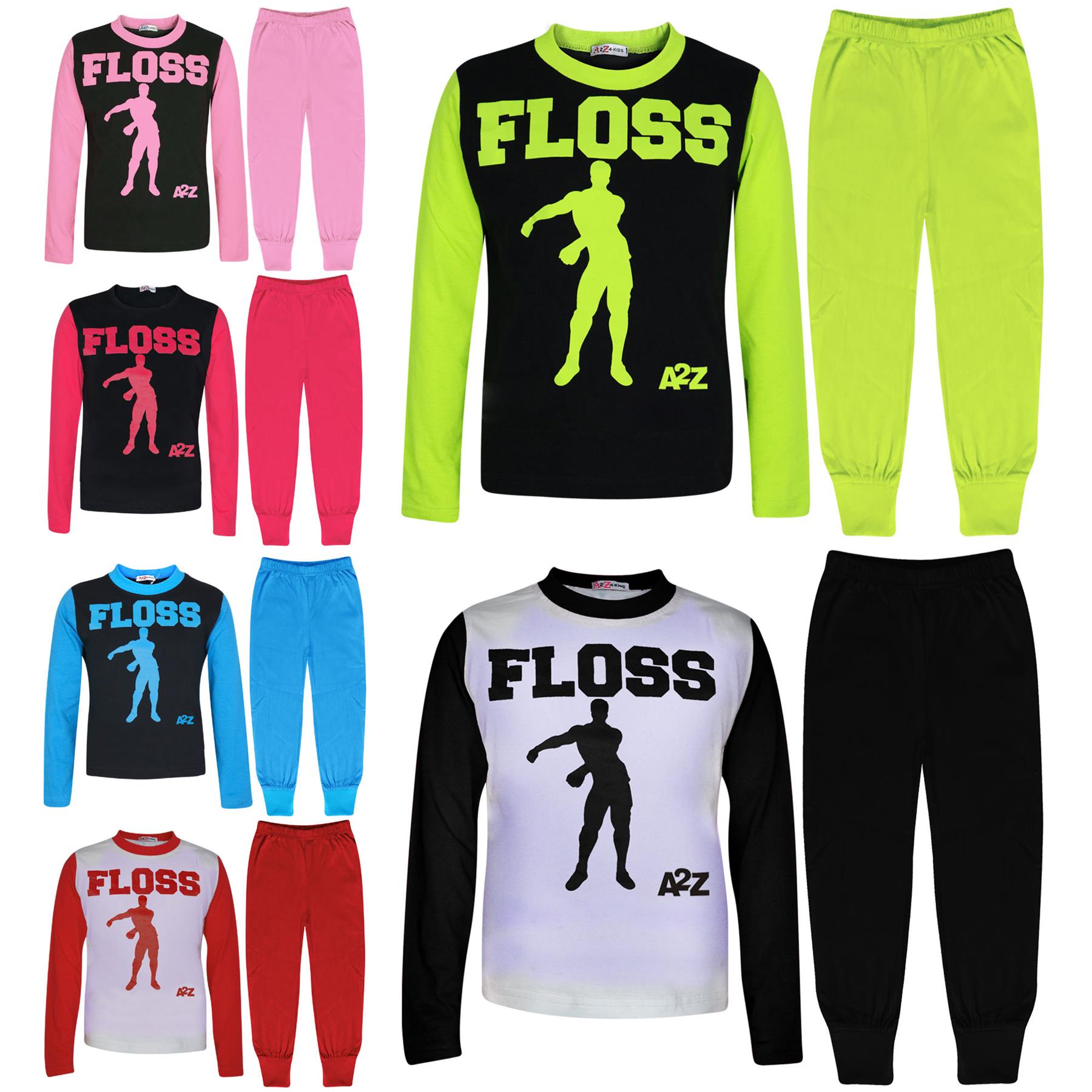 Kids Boys Girls Pyjamas Trendy Floss A2Z Print Xmas