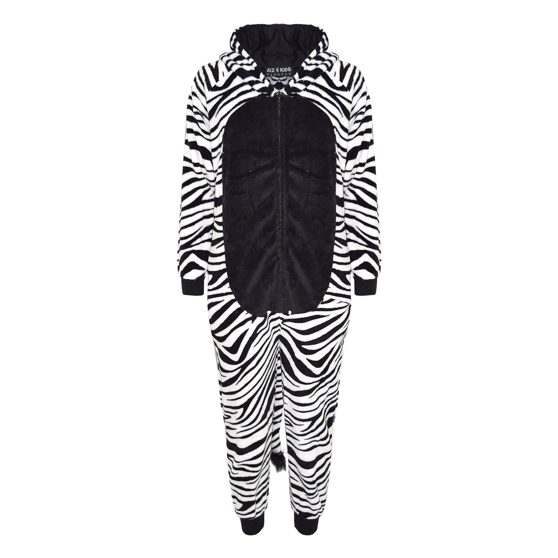 Kids Unisex A2Z Onesie One Piece Extra Soft Fluffy Zebra World Book Day Costume