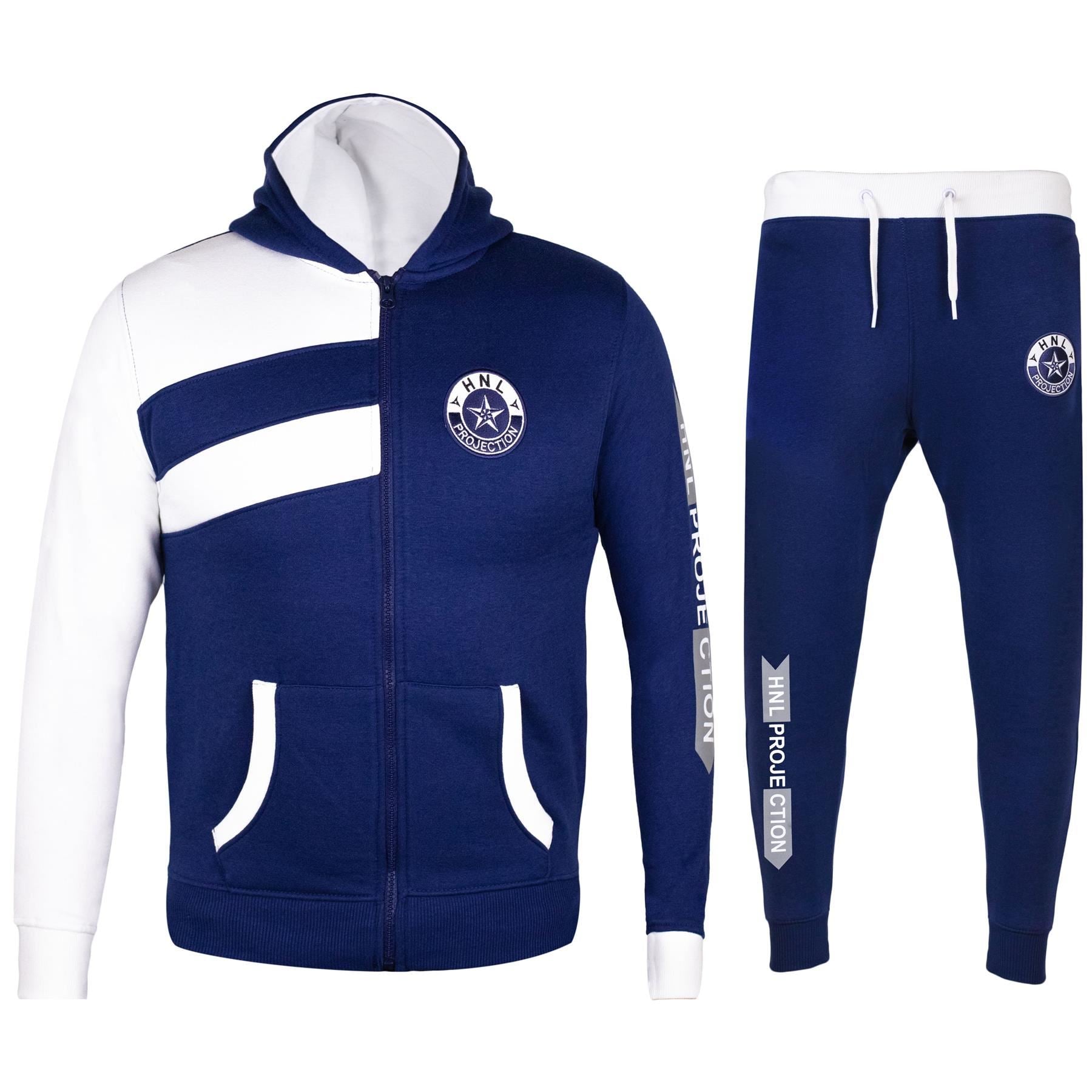 Boys Fashion Indigo Fleece HNL Hooded Tracksuit