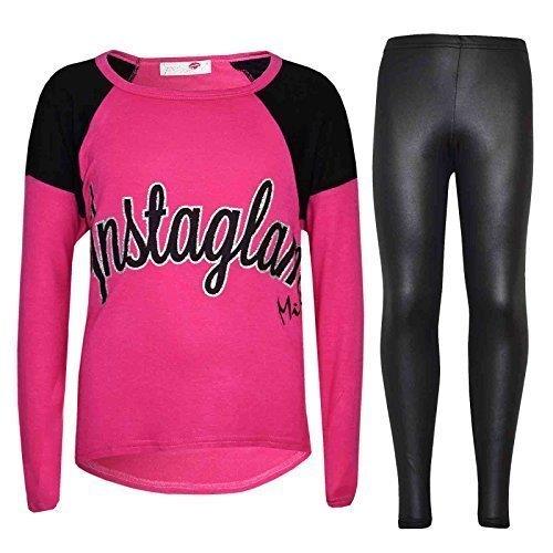 Kids Girls Instaglam Printed Top & Legging Set