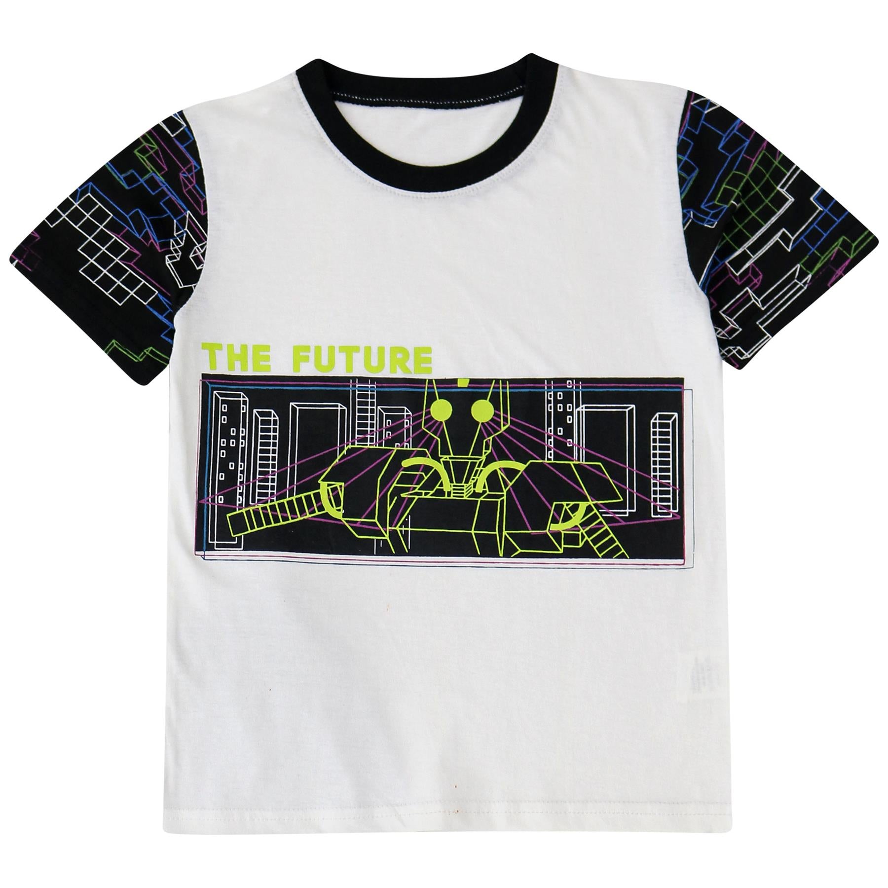 Kids Girls Future Black Print Pyjamas Set