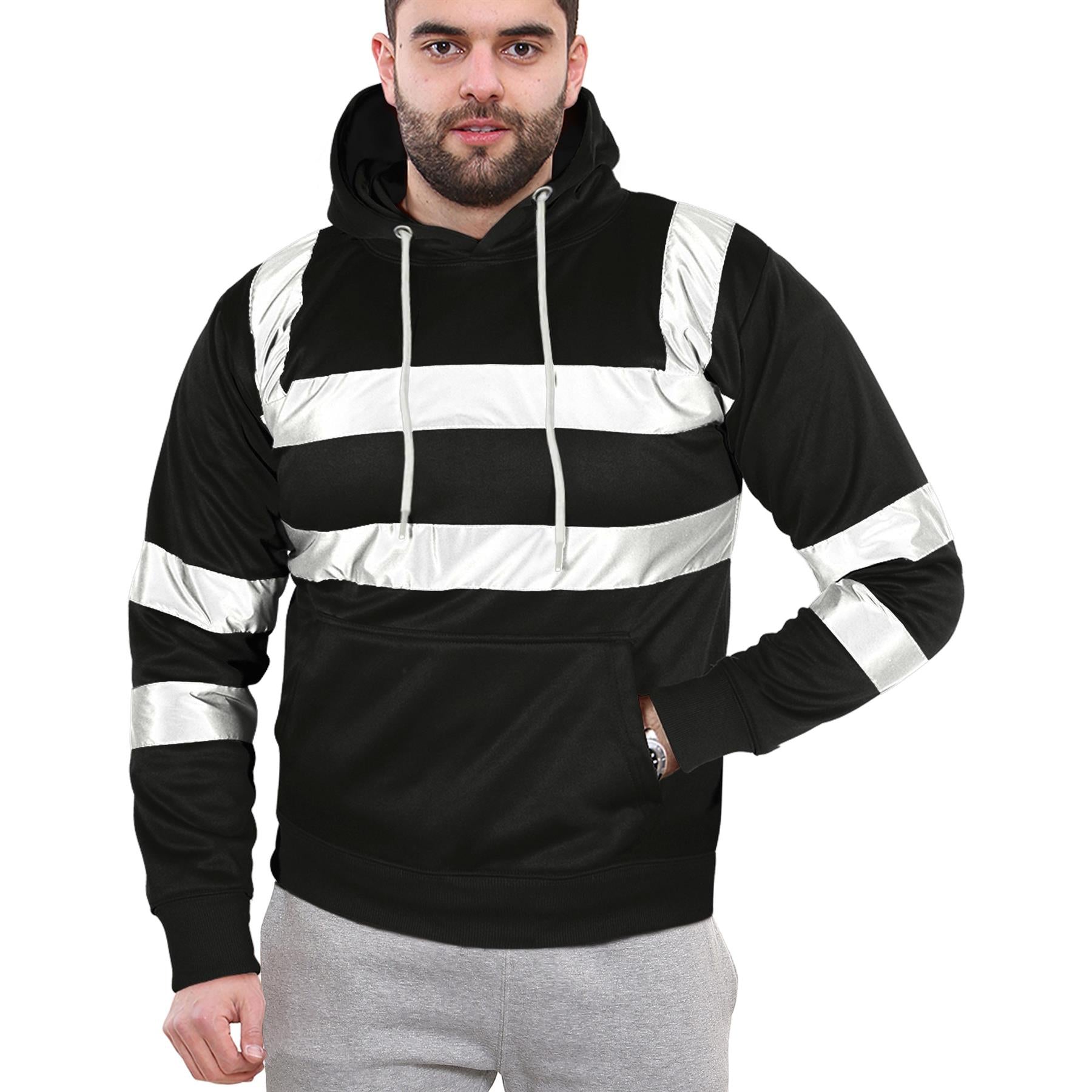 Mens Fleece High Visibilty Sweatshirt Pullover