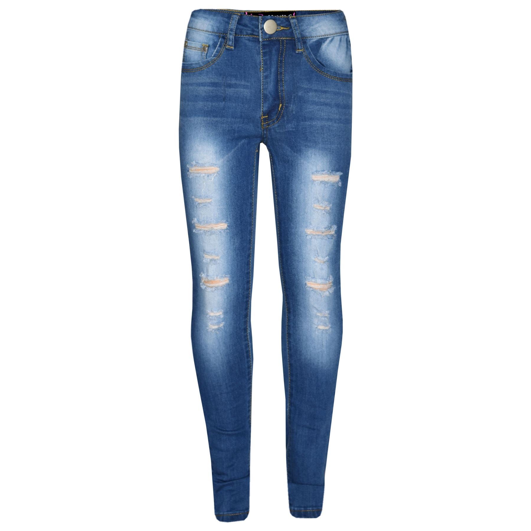 Lightweight Denim Ripped Skinny Stretch Comfort Jeans Pants