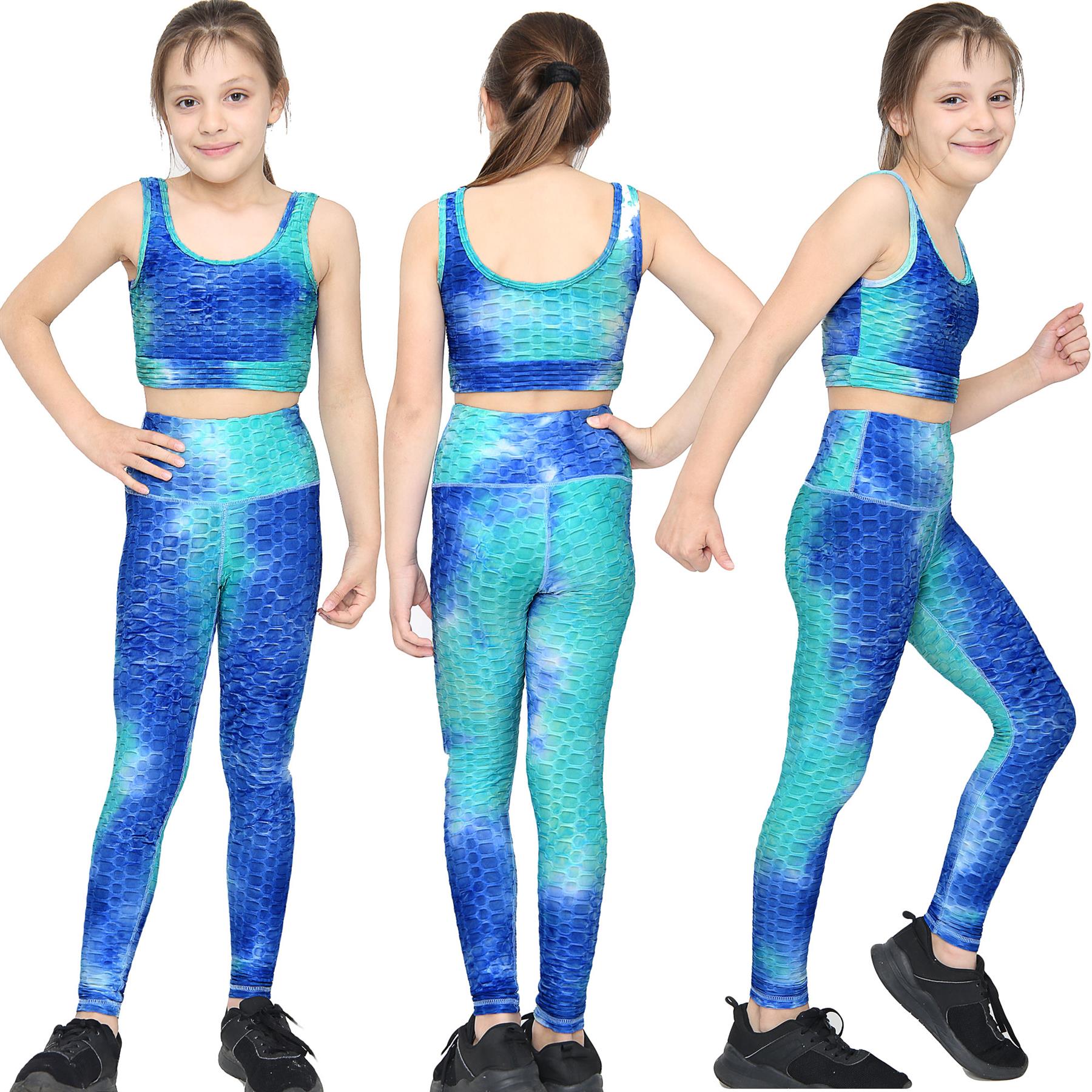 Girls Honeycomb Vest & Legging Summer Yoga Set