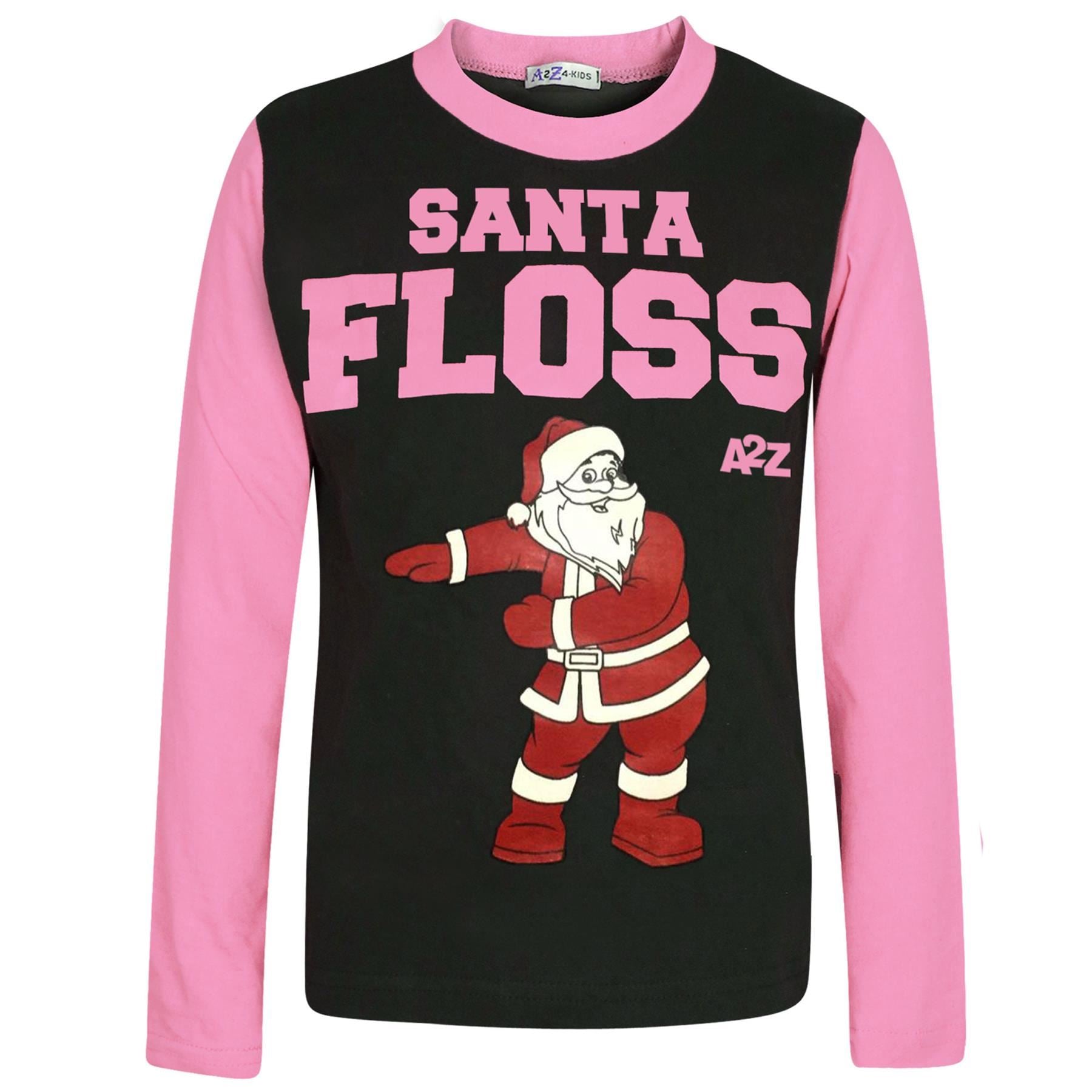 Kids Girls Santa Floss A2Z Christmas Pyjamas Outfits Set